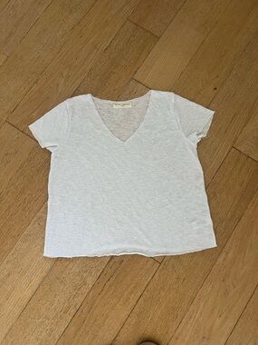 Project Social T White V-Neck Short Sleeve Tee